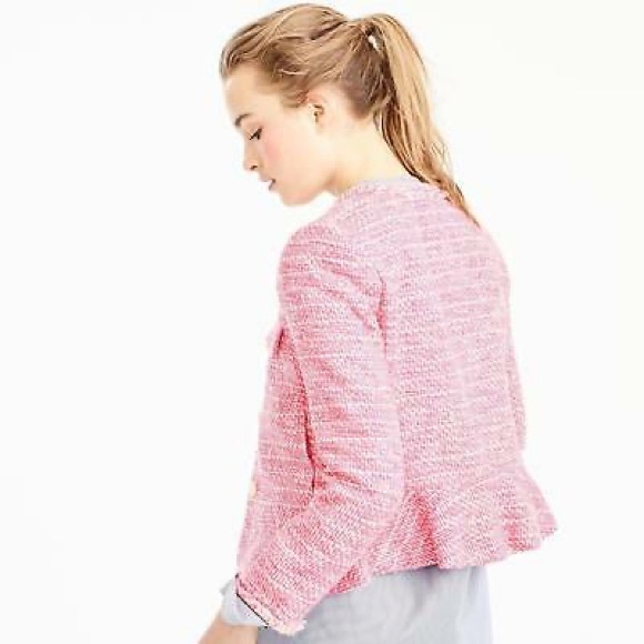 🎉HOST PICK🎉J. Crew Peplum Lady Jacket Neon Tweed - Picture 2 of 6